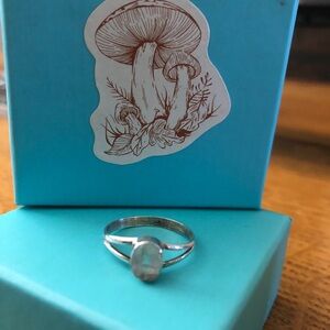 Elegant Silver Ring with Crystal Gemstone